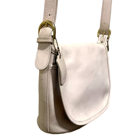 Vintage Coach Fletcher 4150 Ivory Flap Crossbody - Picture 4 of 11